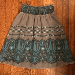 Free People high-waisted gray/blue skirt